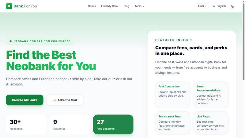 Bank.For.You application interface and features