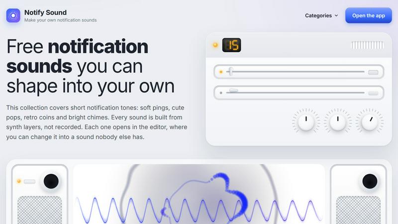 Notify Sound application interface and features
